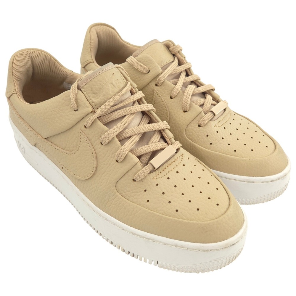 Nike Air Force 1 Sage Low Sneakers Women 9 Beige White Platform Leather CT0012